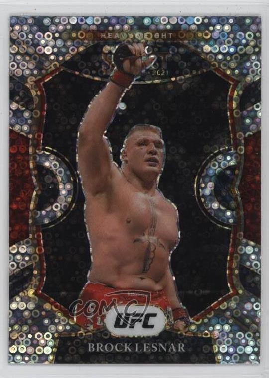 2021 Panini Select UFC Concourse Disco Prizm Brock Lesnar #18 1dl2