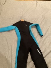 New Hevto Wetsuit Boy Girl Youth Black Blue 3/2mm Neoprene Full Wet Suit 16