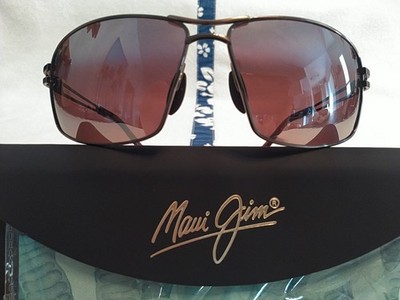 RARE VINTAGE MAUI JIM MANU MJ-276-43 POLARIZED SUNGLASSES BRONZE /MAUI ROSE LENS