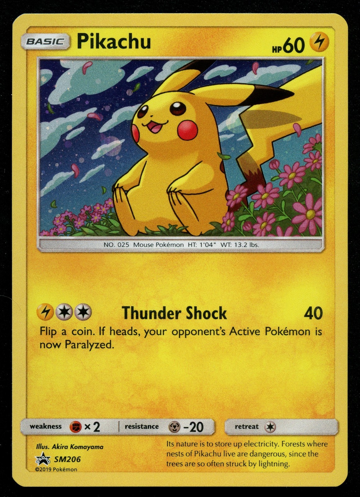 Pikachu SM206 Cosmos Holo Black Star Promo Pokemon Near Mint NM