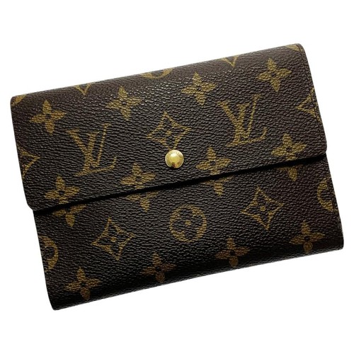 Louis Vuitton Porte Tresor Etui Papier Bifold Wallet Brown Monogram Used From Ja