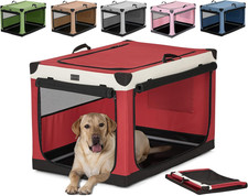 Trasportino per Cani Pieghevole Auto Kennel Con Telaio in Tubo Di Acciaio Sicuro