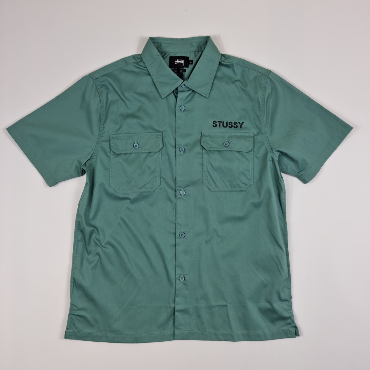 Stussy ダークグリーン ベスト Mサイズ Stüssy Green Work Shirt Medium | eBay