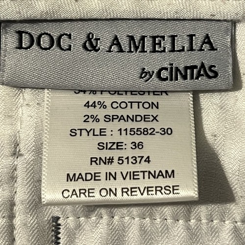Doc & Amelia by Cintas Pants Men 36x32.5 Gray Golf Casual Work Lightweight Cool - Picture 8 of 22