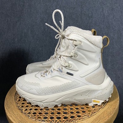 Hoka Kaha 2 Frost Womens 6.5B Shoes Lined Hiking Boots Creme Beige Gore Tex EUC