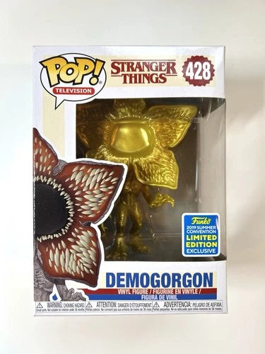 Funko Pop! ~ Stranger Things #428 ~ Gold Demogorgon ~ 2019 Convention Exclusive