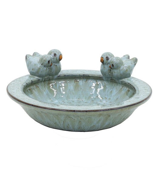 VogelträNke Aus Keramik FrostbestäNdig Ø 30.5 Cm HöHe 13.5 Cm Hellblau, Dehner-image