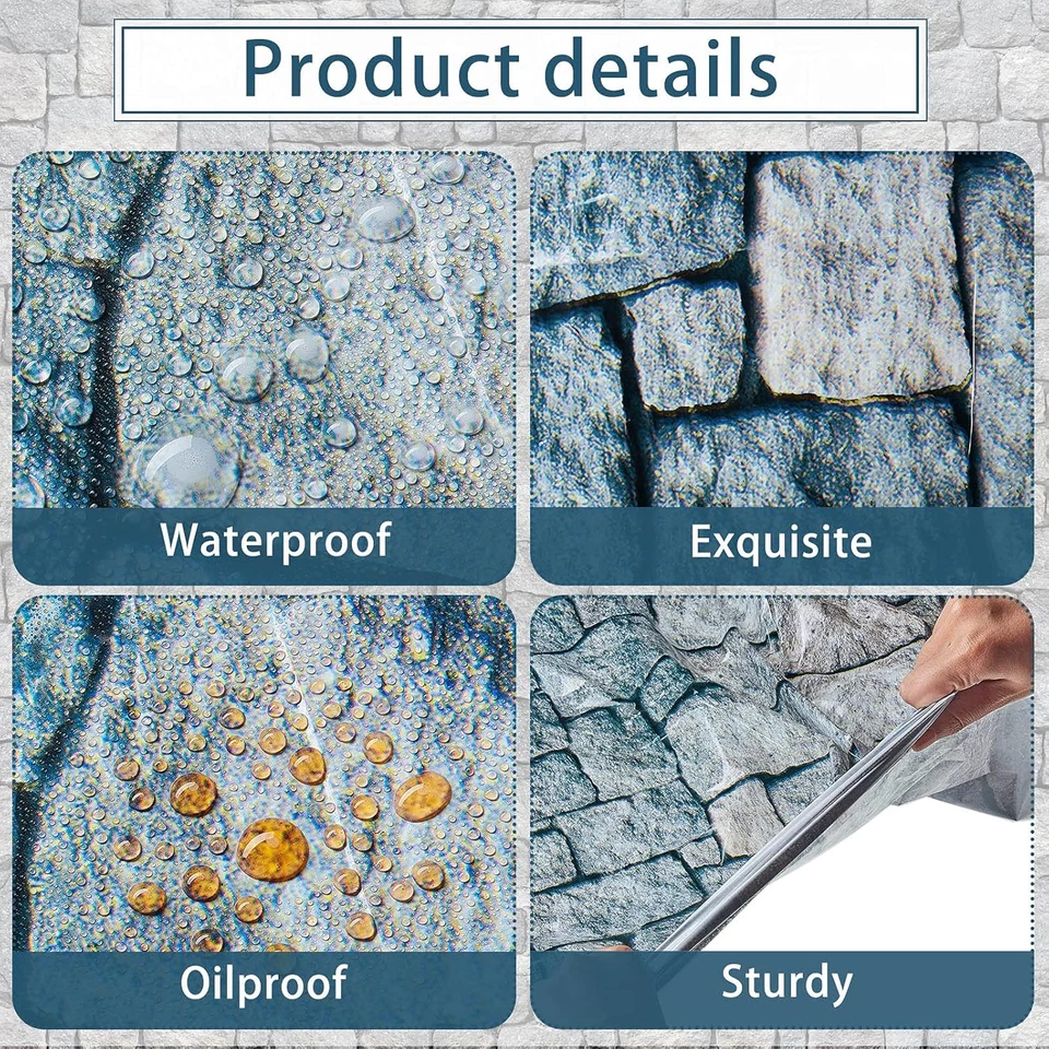 3 paquetes de manteles de adoquines con estampado de piedra mantel decorativo de mesa medieval Foto 3 de 4