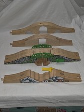 Thomas  Friends Brio Wooden Railway Stone Drawbridge  Rock Accessory Lot Of 4