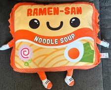 New Orange Ramen-San Noodle Soup Ramen Noodles Plush Pillow 16 X 12 by Fiesta