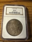 1922-P SILVER PEACE DOLLAR MS63 NGC
