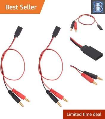 30cm Futaba to 4mm Banana Plug Charge Lead - Reliable Battery Connection