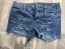 Arizona Jean Co. Juniors Size 3 Distressed Raw-Hem Denim Shorts
