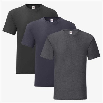 Herren 3er Pack T-Shirt Fruit of the Loom | Modern Heather & Workwear Uni Tops