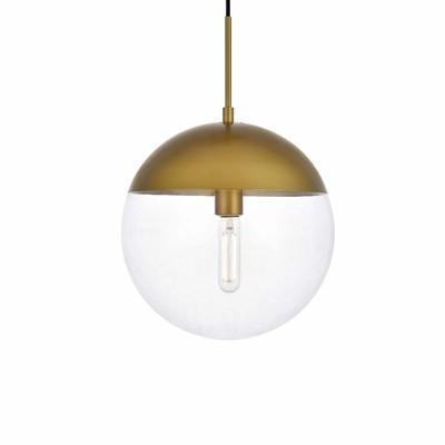 Elegant Lighting LD6039 Eclipse 12''W Pendant - Brass