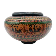 Turkish Guray Ceramic Lidded Jar Avanos Turkey