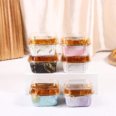 50Pcs/Set Disposable Baking Cups Square Paper Baking Cups Cupcake Cups Or Lids-y