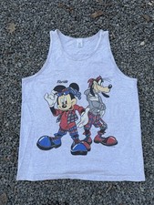 Vintage 90’s Disney Mickey Mouse Goofy Florida Men’s Tank Top Grey Size XL