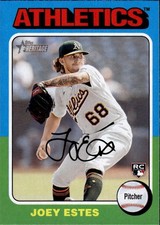 2024 Topps Heritage Joey Estes #158 Oakland Athletics 3D