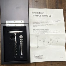 Brookstone 2-Piece Wine Set Corkscrew & Metal...