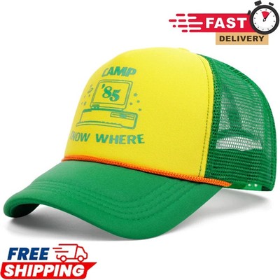 Stranger Things Dustin Camp '85 Know Where Mütze Cosplay Mütze Cap Trucker One-Size
