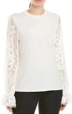 Elie Tahari Harmani Lace Sleeve Top / Multiple Sizes / NWT / MSRP $248