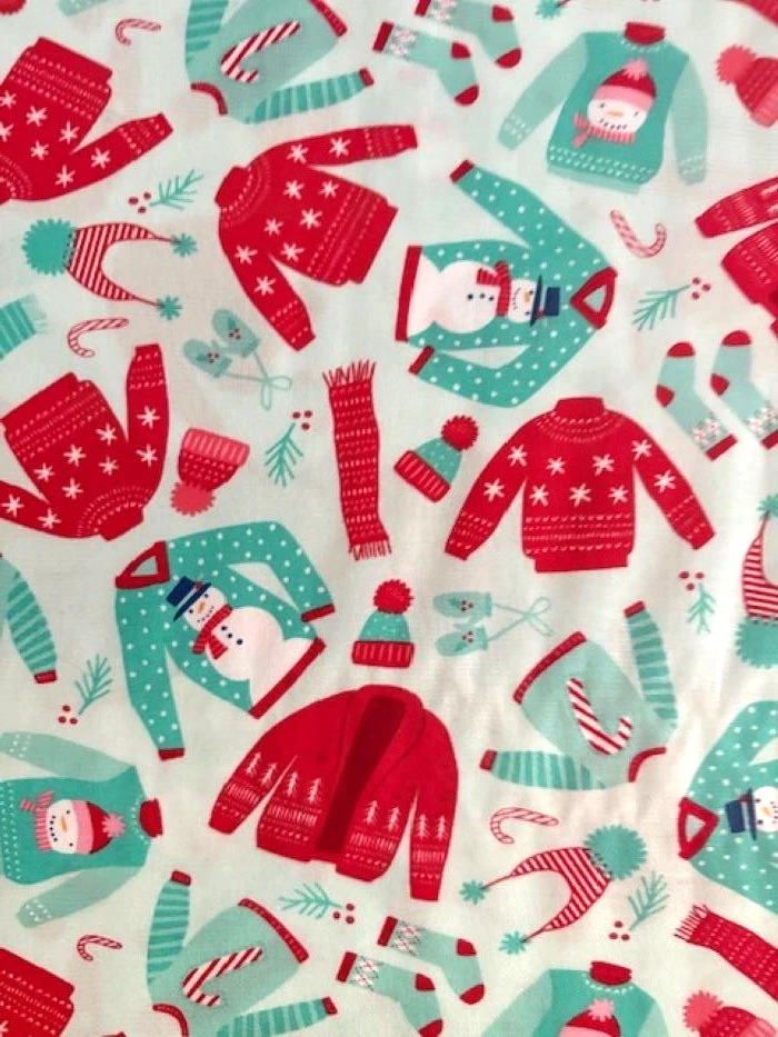 Baumwollstoff Weihnachten Pullover Winter Snow Day Moda ab 25 cm x 114 cm - Bild 3 von 3