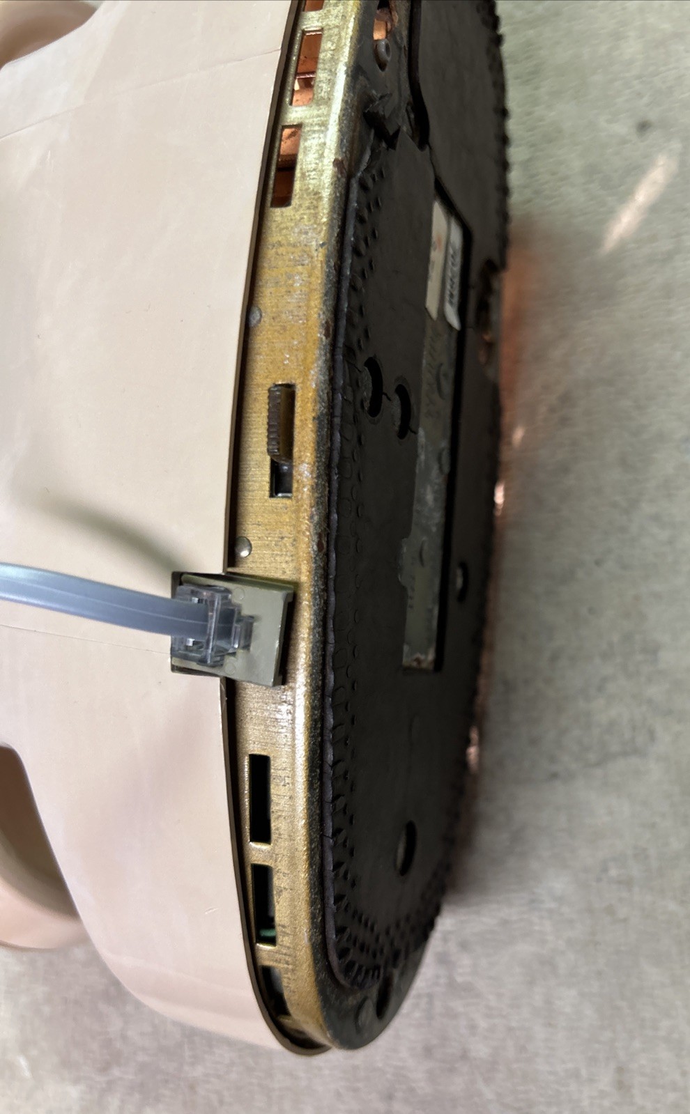 Authentic Vtg Beige Rotary Princess Phone 702BM Transformer Lights Up! 1960s