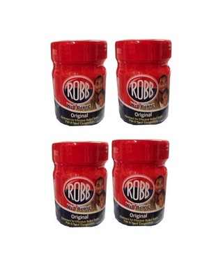 ROBB Original Salbe Effektive Linderung von Schmerzen & verstopfter Nase 25g 4er Pack
