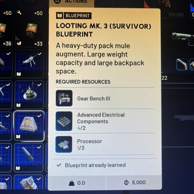 LOOTING MK3 (SURVIVOR ) BLUEPRINT ARC RAIDERS I ALL PLATFORMS