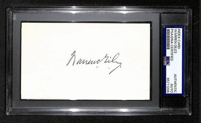 Warren Giles HOF Signed/Autographed 3x5 Index Card PSA/DNA Reds BA204578