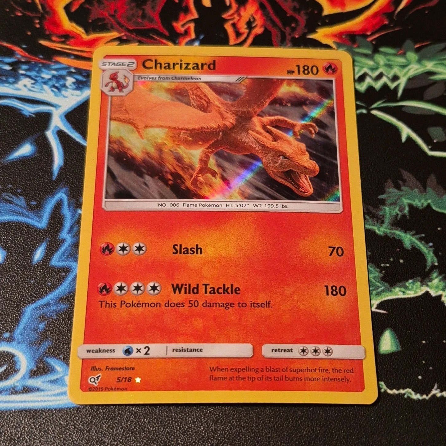 Pokémon Charizard Detective Pikachu Holo Rare 5/18 180HP English 2019 TCG Card