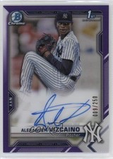 2021 Bowman Chrome Prospect Purple Refractor 9/250 Alexander Vizcaino Auto 0xh3