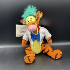 Disney Store TIGGER MAD SCIENTIST 9" Bean Bag Plush Doll Toy Winnie The Pooh