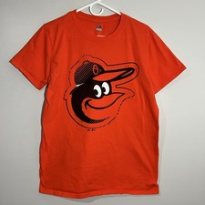 Majestic MLB Baltimore Orioles Baseball Orange Short Sleeve T-Shirt Mens Medium