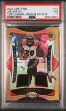 2021 PANINI CERTIFIED CERTIFIED GAMERS RELICS #12 JOE MIXON 153/199 PSA 7