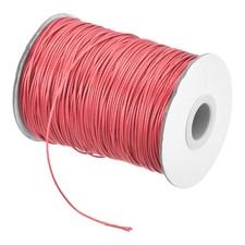 Watermelon Red 0.8mm Waxed Cord 175 Yard Wax Bead Thread String for Jewelry Make