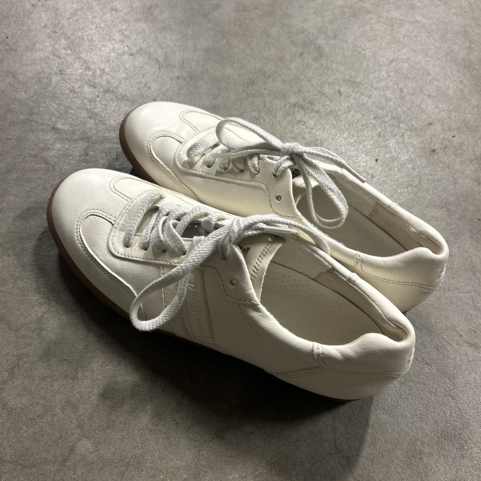 Paul Green TILLY Leather Sneakers White Combo Size 6 Uk Size 8.5 US