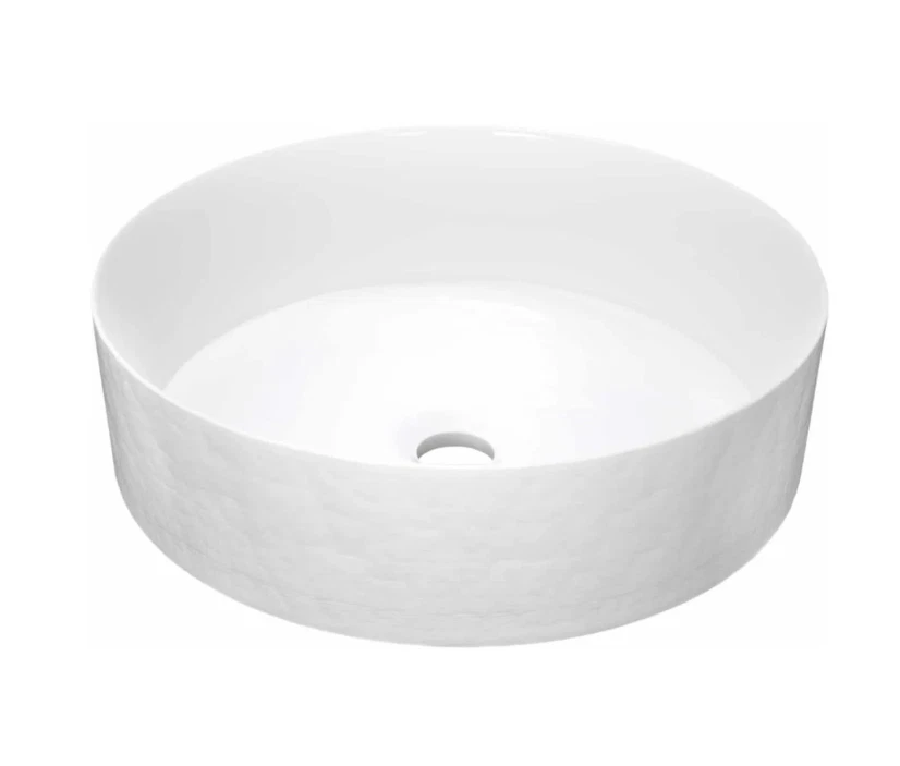 Native Trails MG16-BO 16 英寸圆形 Murano 玻璃容器浴室水槽 - 白色 — 第 2/4 张图片