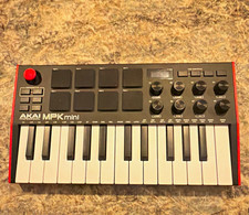 Akai MPK mini 25-Key USB MIDI Keyboard Controller w Pads, Arpeggiator Red