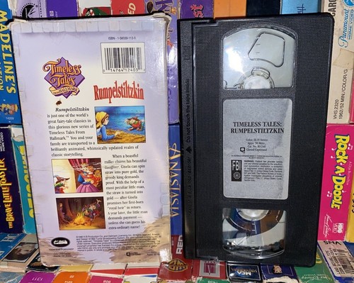 Rumpelstiltzkin VHS Tape Cartoon Timeless Tales Hallmark Animation Rare Toons - Picture 2 of 5