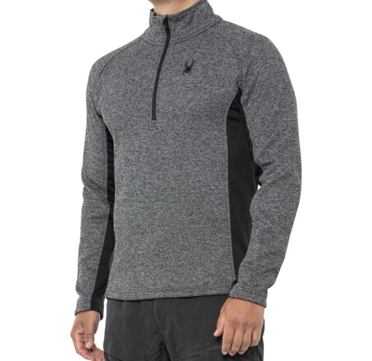 Spyder Large Outbound 1/4 Zip Fleece Gray Pullover Jacket