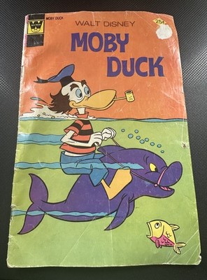 Walt Disney Moby Duck Comic Book Whitman 25¢ Cover Vintage Volcano Tamer
