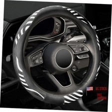 Zebra Print Steering Wheel Cover For Standard Size14.5-15 Zebra White Zebra Print Steering Wheel Cover For Standard Size14.5-15 Zebra White
