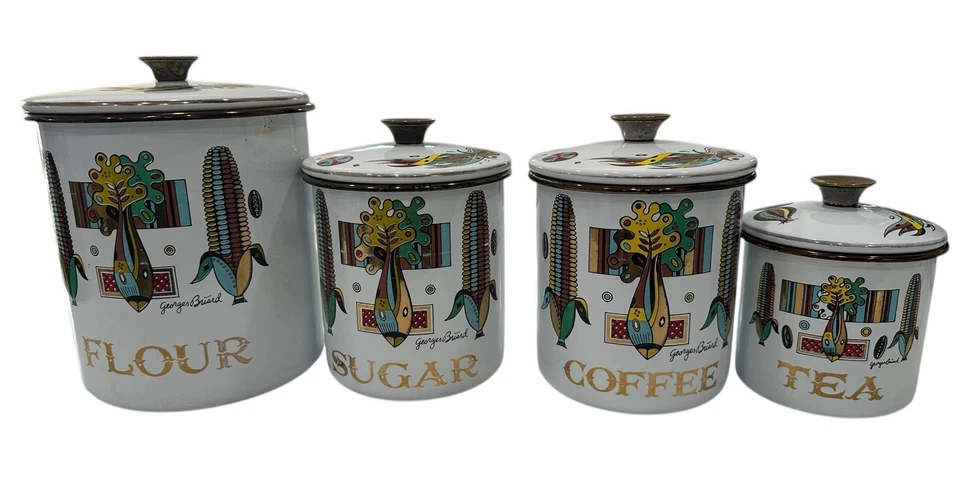 10 botes de cocina esmaltados MCM Georges Briard de colección maíz del suroeste Foto 4 de 4