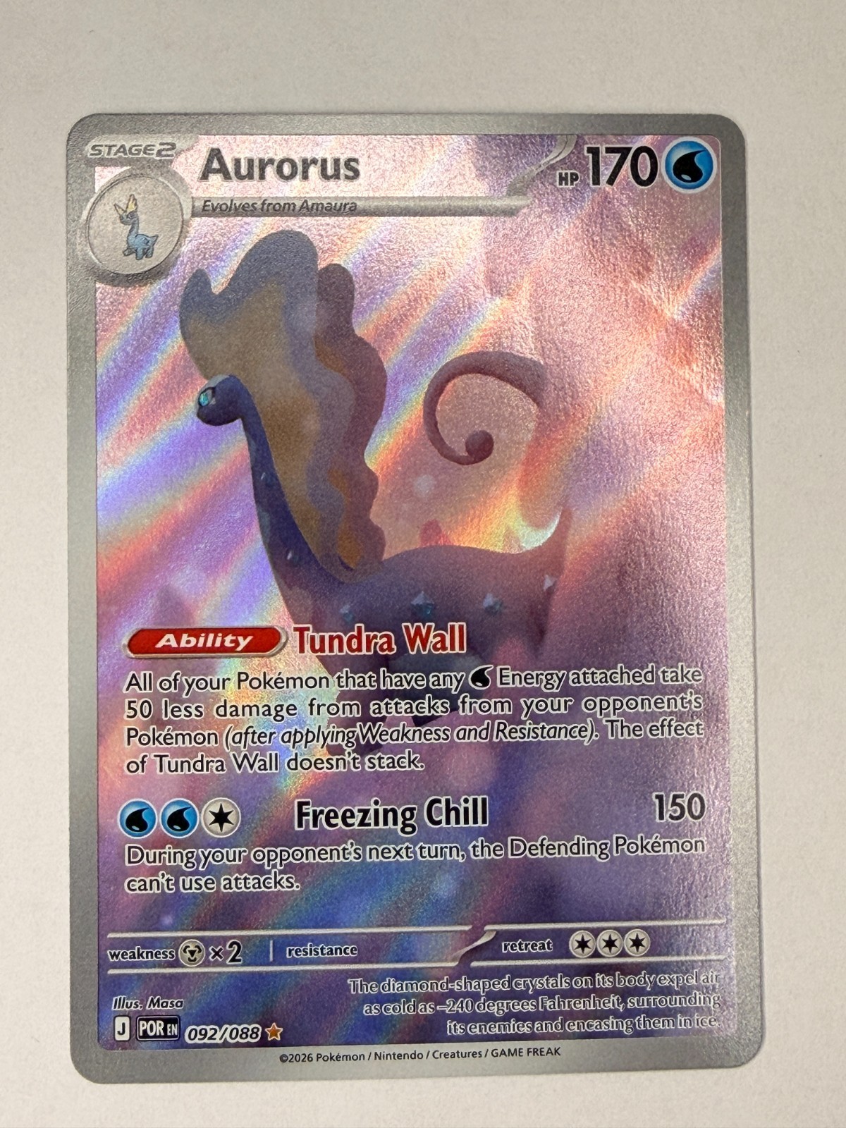 Aurorus 092/088 Me03: Perfect Order Holo