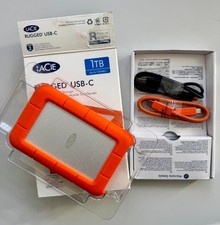 LaCie Rugged 1TB,Extern, USB-C, super flach & leicht, robust, 1*bespielt