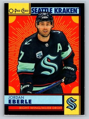 2022-23 O-Pee-Chee Retro Black Border Jordan Eberle 071/100 Seattle Kraken #23