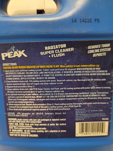 peak radiator super cleaner + flush 32oz | eBay