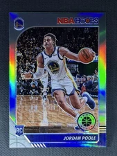 2019-20 Hoops Premium Stock #223 Jordan Poole Prizms Silver RC Warriors